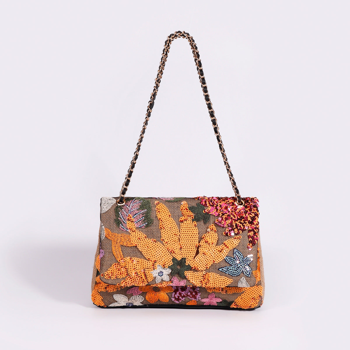 Embroidered Sequins Summer Niche Woven Straw High Bags Rirati