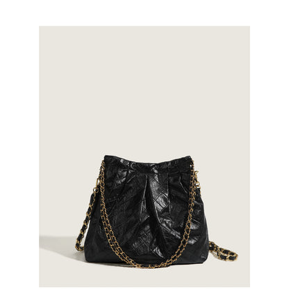 Women's Spring Rhombus Chain Stray Large Capacity Garbage Bags Rirati