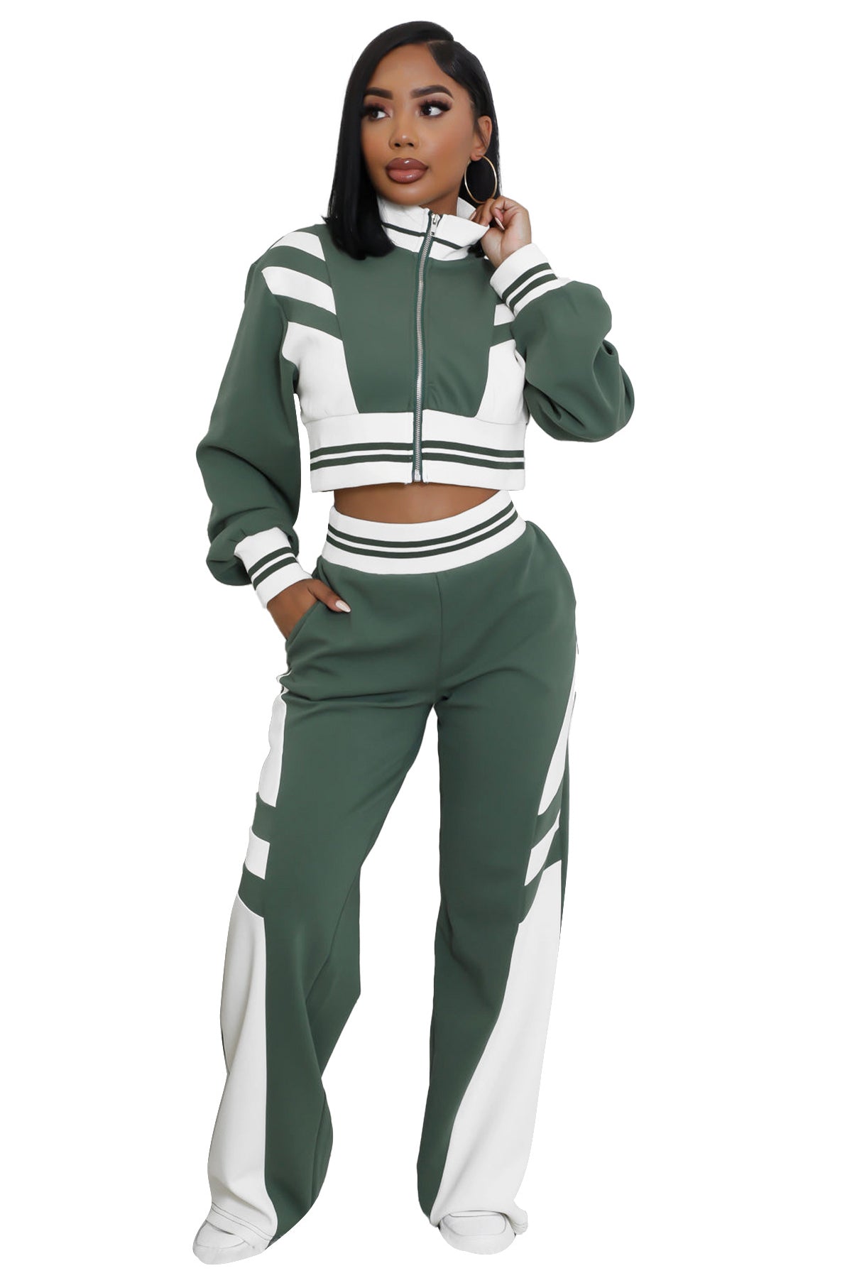 WOMEN FASHION CASUAL TWO PIECE PANT SET BY CLAUDE