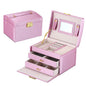 PU leather dustproof large capacity drawer jewelry box
