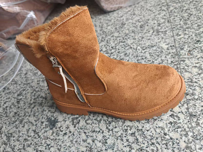 Women’s Velvet Lined Cotton Snow Boots — Plus Size Winter Warm Boots FitiqueFit