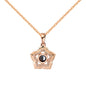 Projection five-pointed star shape pendant necklace picture customization