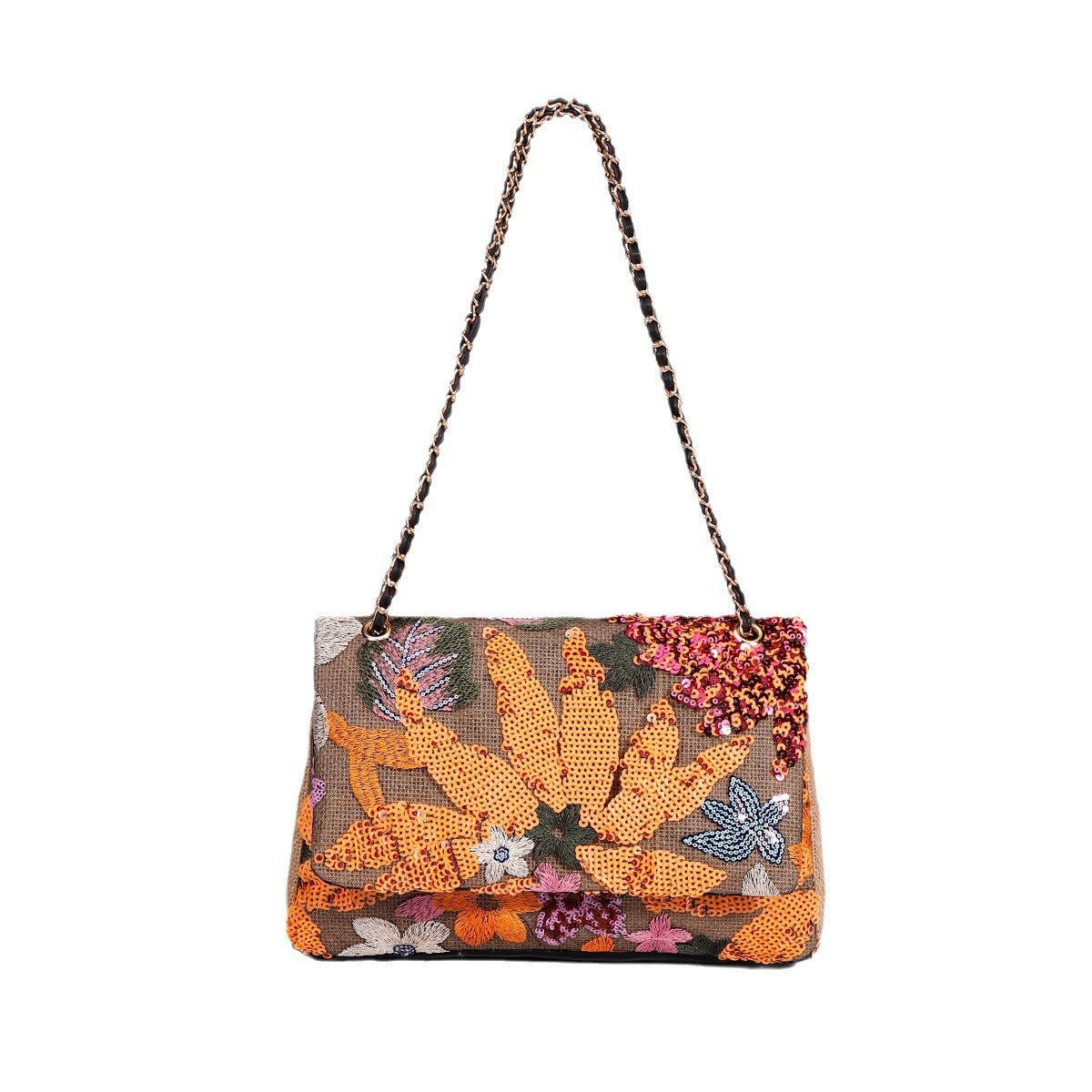 Embroidered Sequins Summer Niche Woven Straw High Bags Rirati
