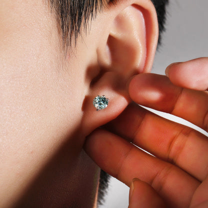 S925 silver moissanite dragon claw earrings