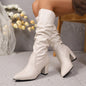 Pointed Pleated-Sleeve High Heel Fashion Boots FitiqueFit