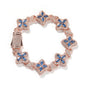 Hip-hop zircon colored infinite four-leaf clover bracelet