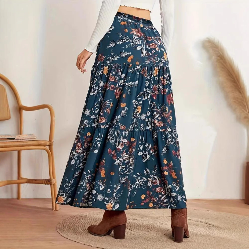 Printed Casual Bohemian Skirt Grayceful LLC
