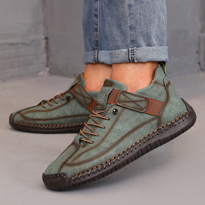 Women’s Color Matching Leather Boots FitiqueFit