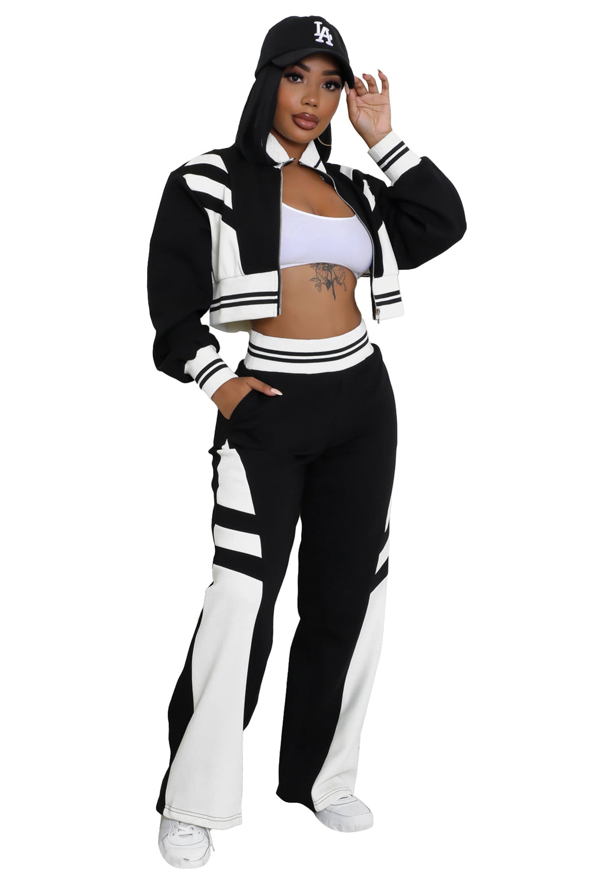 WOMEN FASHION CASUAL TWO PIECE PANT SET BY CLAUDE