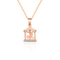 925 silver color gold necklace micro-set zircon accessories female carousel clavicle chain