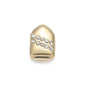 Hip-hop diamond-encrusted and gold-plated teeth grillz