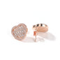 Hip-hop inlaid zircon heart-shaped earrings