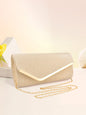 Women's three-fold bag with colorful glitter