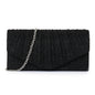 pleated striped veil flashing material handbag