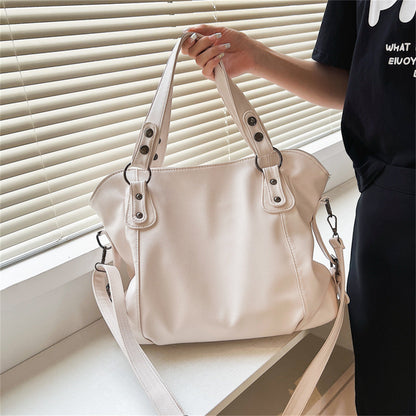 Women's Retro Fashionable Simple Korean Style Large Backpacks Rirati