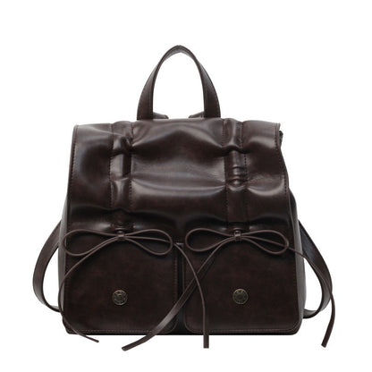 Spring Fashion Bowknot Soft Leather Cute Large Shoulder Bags Rirati