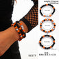 Halloween skull pumpkin bracelet set