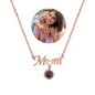 I love you love heart mom mother's Day projection Necklace