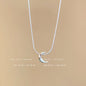Titanium steel pearl clavicle necklace