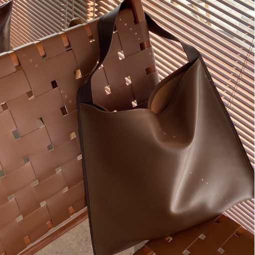 Women's Genuine Leather Korean Style Simple Fashion Shoulder Bags Rirati