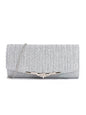 Metal veil pleated Clutch bag evening bag