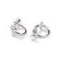 Hip Hop Zircon Black Spiral Clasp Cross Earrings
