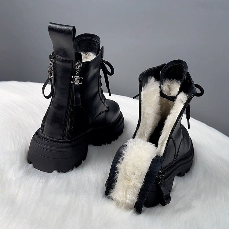 Fur Integrated Thick Bottom Winter Boots FitiqueFit