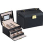 PU leather dustproof large capacity drawer jewelry box