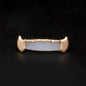Hip-hop polished braces with gold electroplating