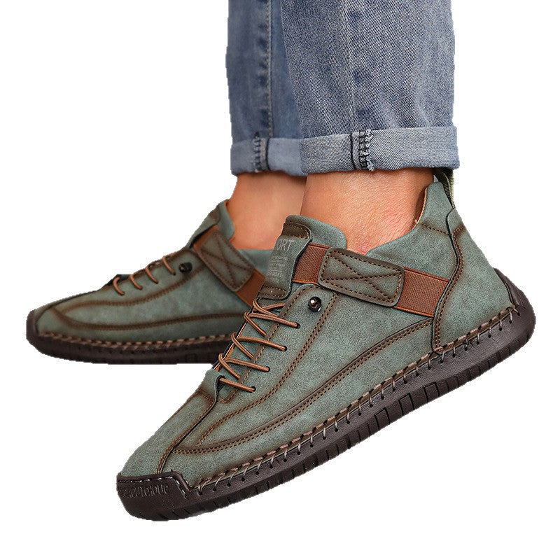 Women’s Color Matching Leather Boots FitiqueFit