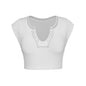 Slim Fit Ultra Short Sexy Spicy Girls Top Knitted Thread T-shirt
