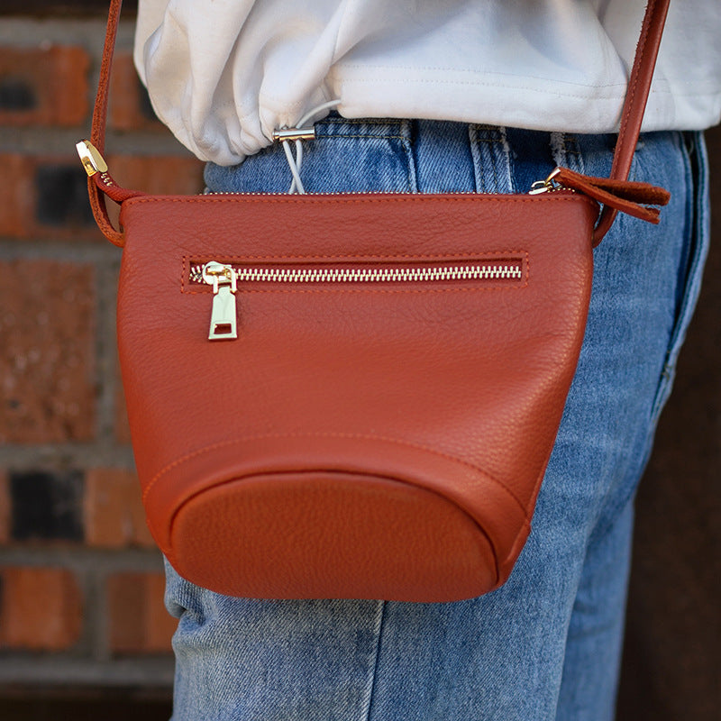 Handmade Simple Fashion Top Layer Leather Shoulder Bags Rirati
