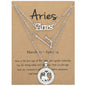 Zodiac Necklace Vintage English Star Image Pendant Three Piece Jewelry Set