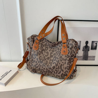 Women's Retro Fashionable Simple Korean Style Large Backpacks Rirati