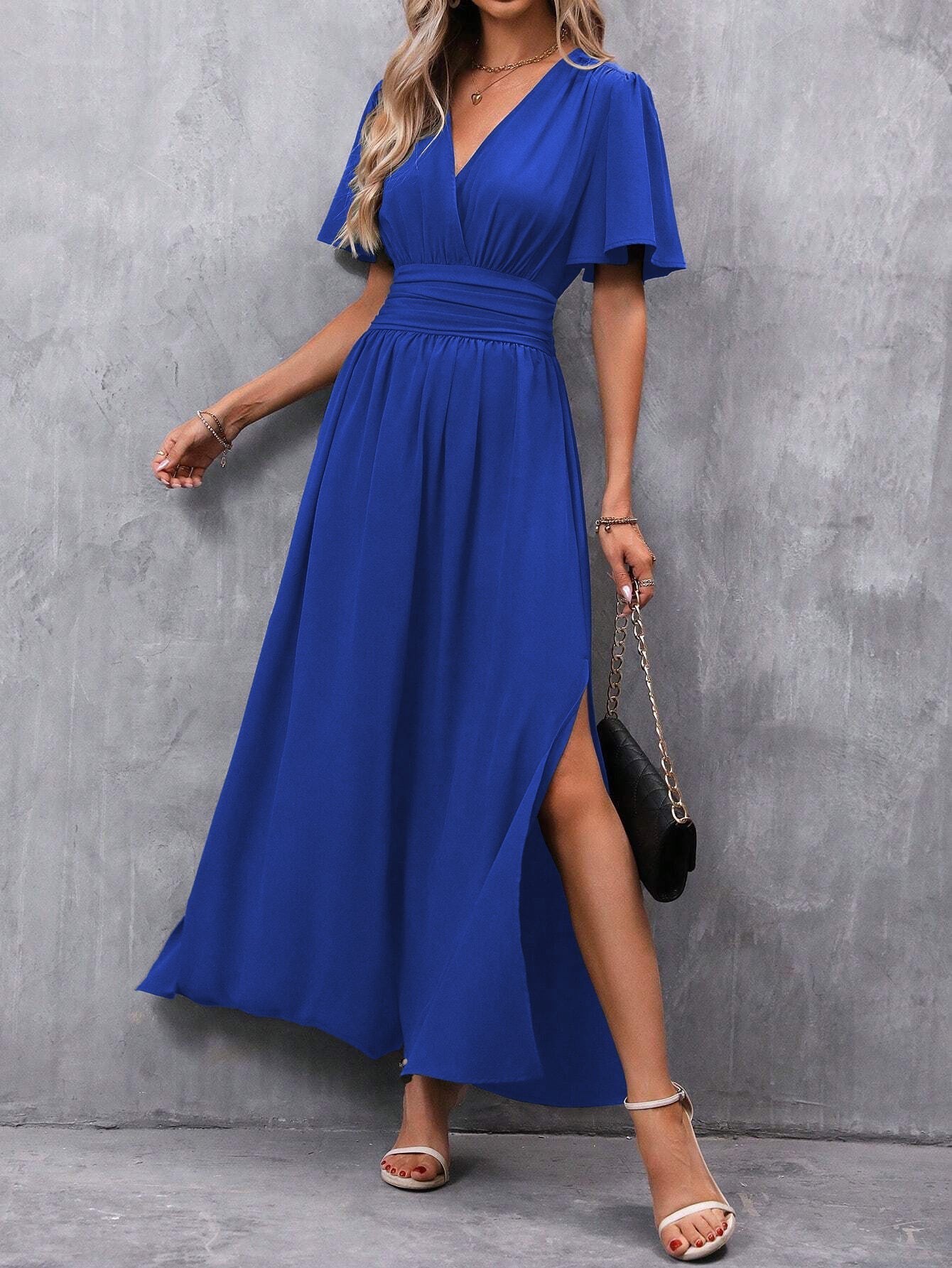 Fashionable Elegant Split Dress Women's Clothing Grayceful LLC