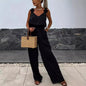Sleeveless Pocket Jumpsuit Casual Loose Grayceful LLC