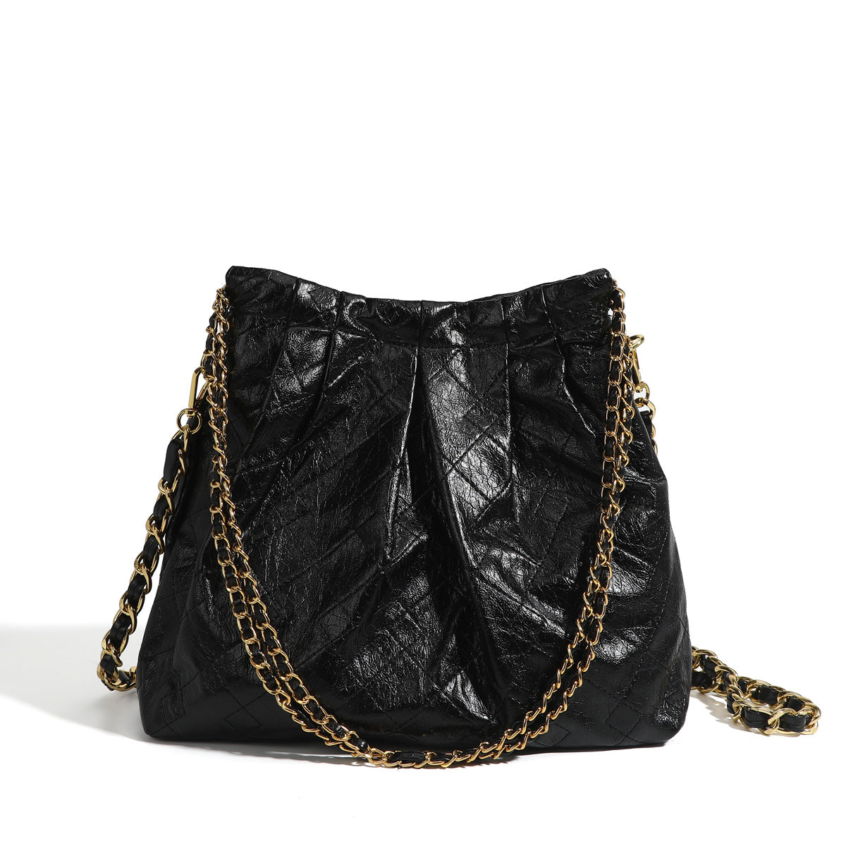 Women's Spring Rhombus Chain Stray Large Capacity Garbage Bags Rirati