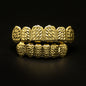 Hip-hop polished braces with gold electroplating