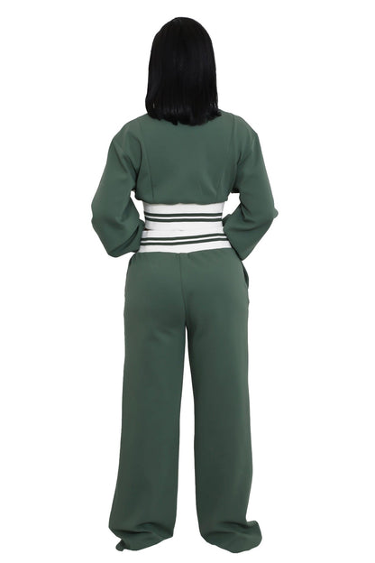 WOMEN FASHION CASUAL TWO PIECE PANT SET BY CLAUDE