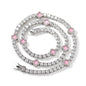 Hip-hop four-leaf clover diamond tennis chain necklace bracelet