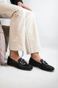 Vintage Square-Button Low-Cut Loafers — Women’s Elegant Slip-On Shoes FitiqueFit