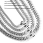Hip-hop diamond-encrusted clasp smooth Cuban chain