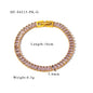 Stainless steel color zircon tennis chain