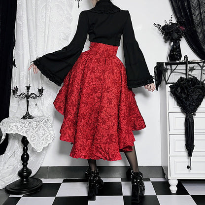 Alt Goth Fairy core Grunge Lolita Skirt Women Dark Gothic
