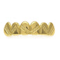 Hip-hop polished braces with gold electroplating