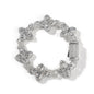 Hip-hop zircon colored infinite four-leaf clover bracelet