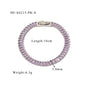 Stainless steel color zircon tennis chain