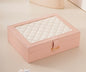 Diamond lattice leather color matching jewelry box