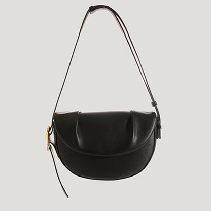 Women's Genuine Leather Niche Cowhide Pleated Underarm Shoulder Bags Rirati