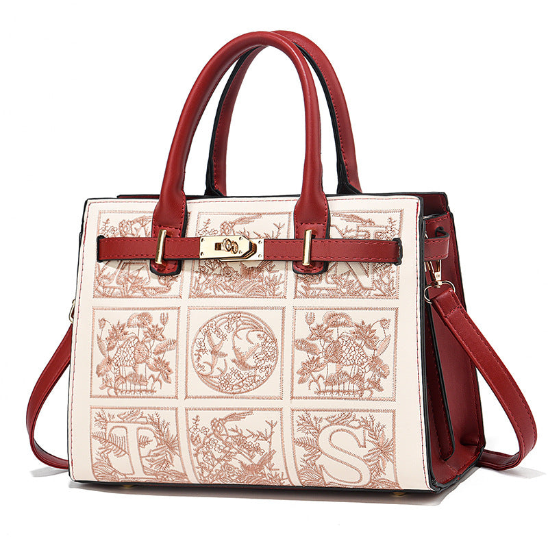 Women's Mother Fashionable Large Capacity Red Wedding Shoulder Bags Rirati